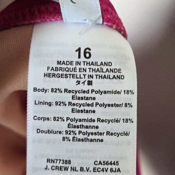 J. Crew Heritage Scoopback Vibrant Pink One-Piece Swimsuit Vacation Resort Beach - Picture 7 of 9